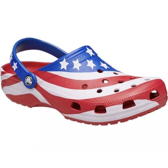 NEW Crocs Classic American Flag Clogs Men’s 9 Women's 11 Team USA Patriotic - Picture 2 of 12